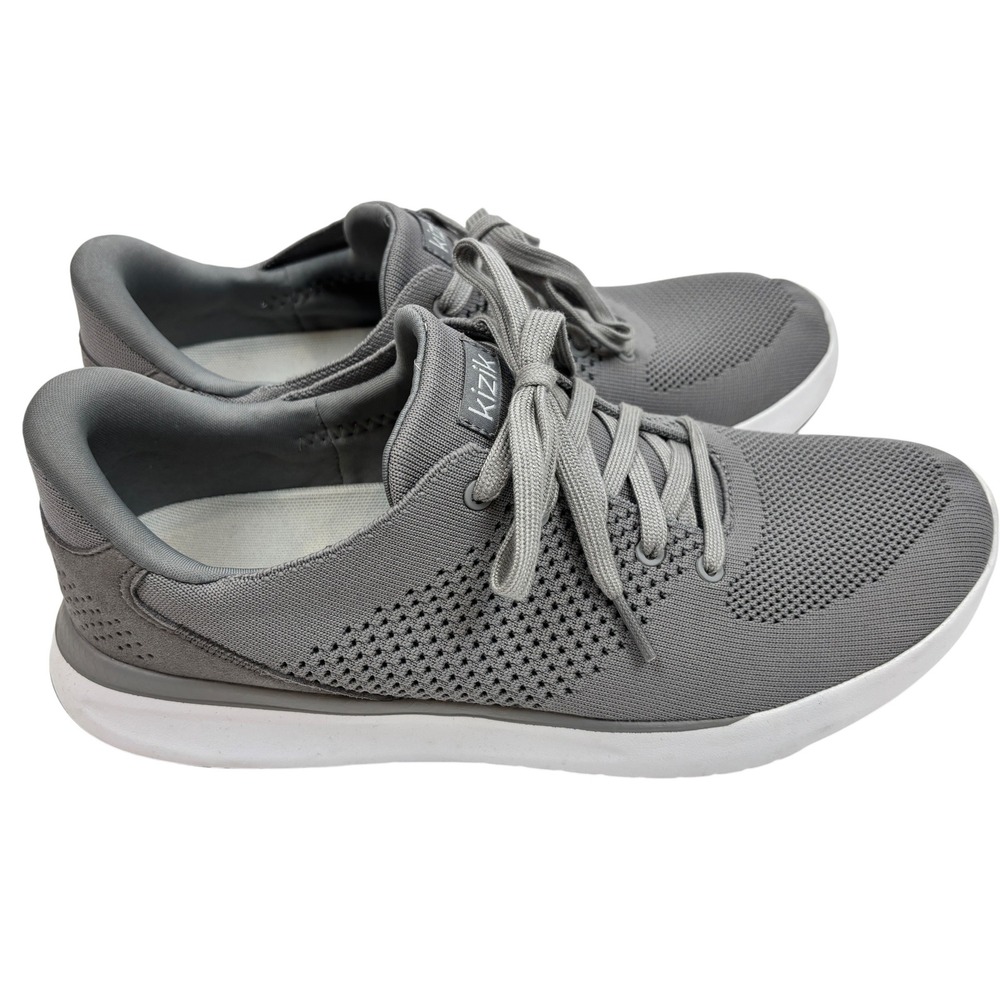 Kizik Lima HandsFree Sneakers Mens Storm Grey Knit Athletic Shoes Size 10.5-12